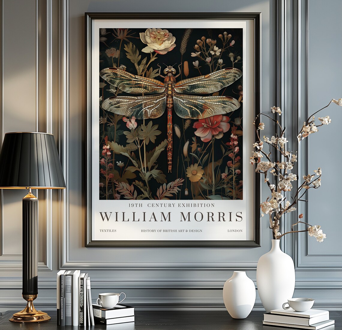 William Morris Dragonfly - Vintage Poster
