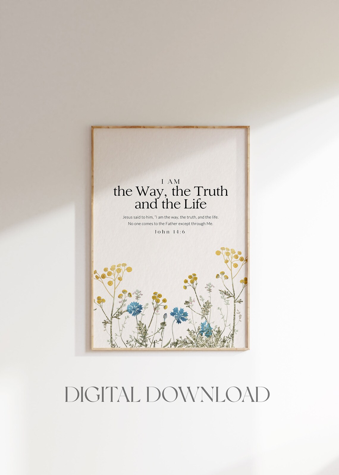 Jesus I Am The Way The Truth And The Life John 146 The I Am Statements Of Jesus Christian Wall Art Bible Verse Wall Art - Image 3