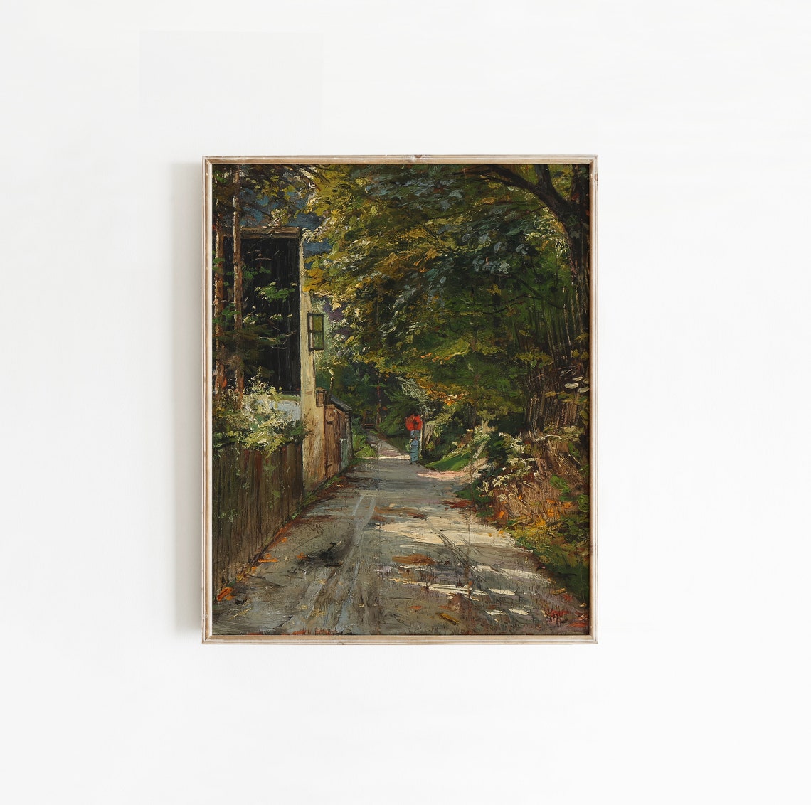 Vintage Antique Landscape Art Oil On Country Scenery Wall Art Vintage Artwork Above Bed Painting Nature Art Nina Derosier Art - Image 2