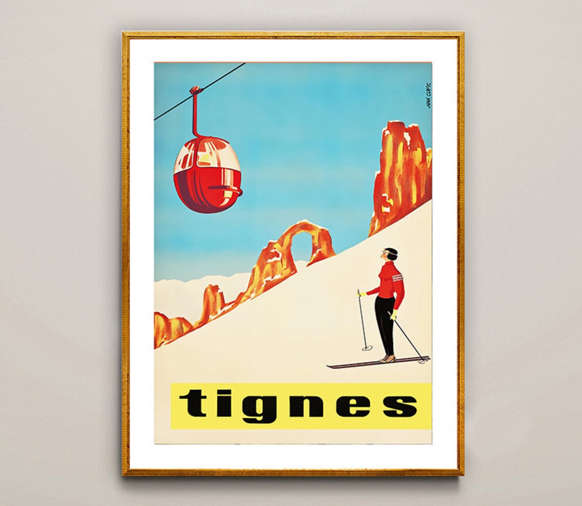Tignes France Vintage Travel Poster, Travel Poster - Image 2