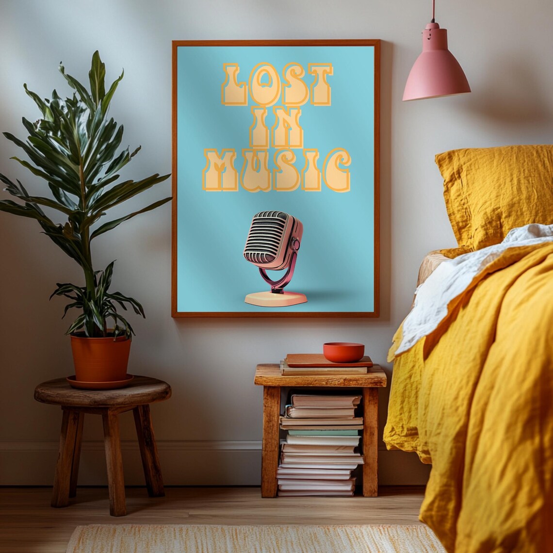 Lost In Music Retro Poster, Gift for Music Lover - Image 3