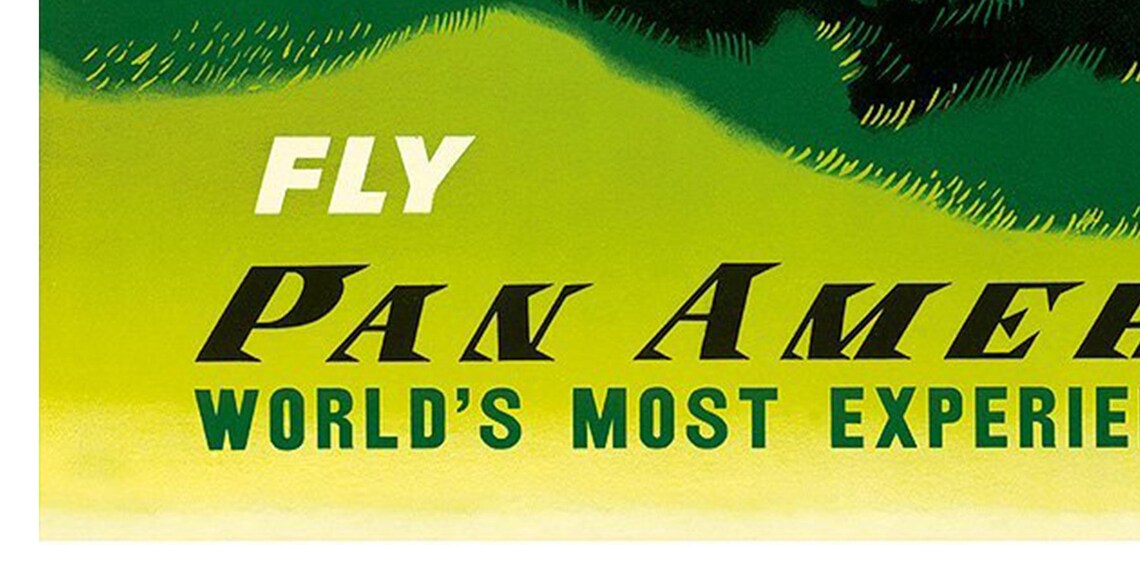 Ireland Fly Pan American Castle Vintage Airline Travel Poster Art - Image 2