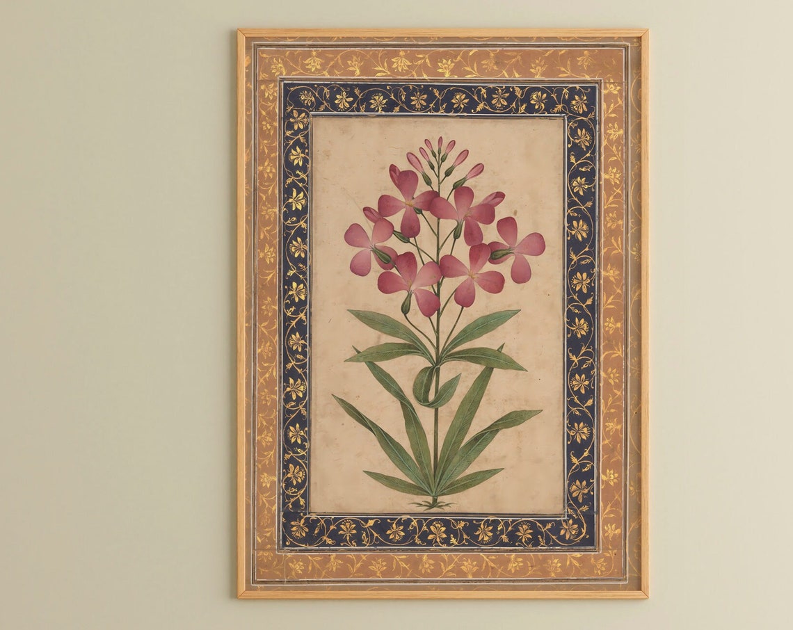 Vintage Geranium Floral Art Poster - Image 2