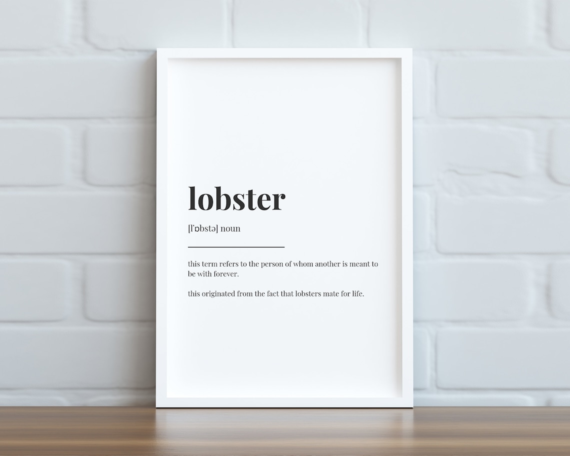 Lobster Definition Quote Print, Wall Art Print - Image 2