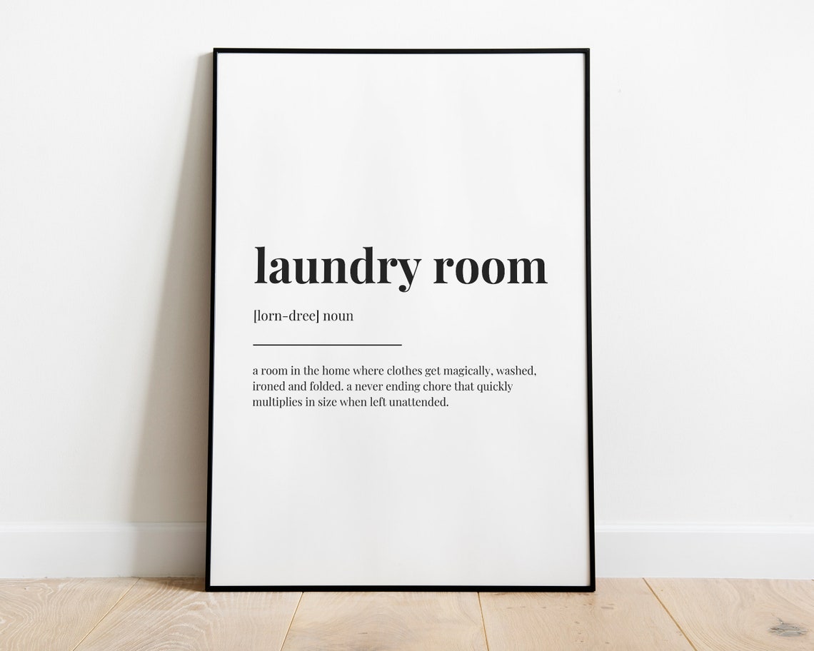 Laundry Room Definition Print Laundry Room Sign Laundry Room Art Laundry Room Decor Utility Room Print Bathroom Prints Wall Decor - Image 3