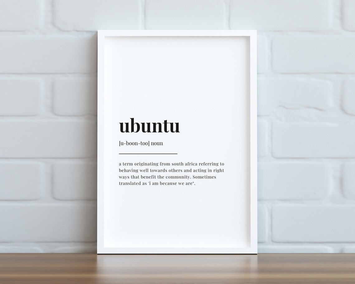 Ubuntu Definition Quote Art Print - Image 3