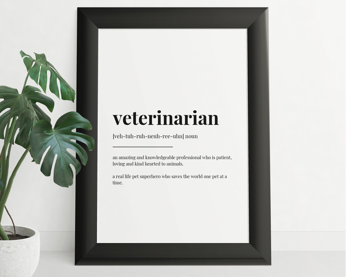 Vet Definition, Gift For Veterinarian Art Print - Image 2