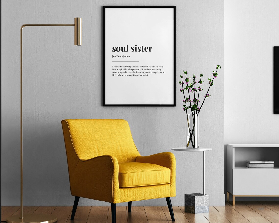 Soul Sister Definition Quote, Best Friend Art Print - Image 2