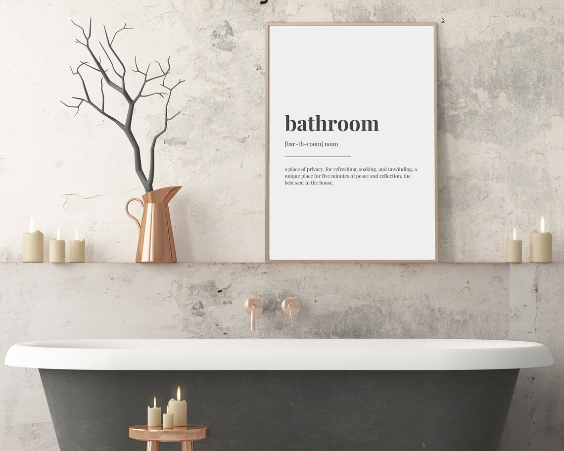 Funny Bathroom Definition Meaning Poster Print - Image 3