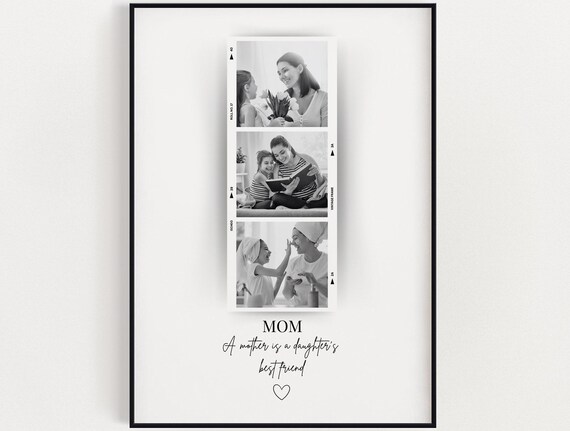Mom Photo Film Strip Best Friend Quote Mothers Day Gift Poster