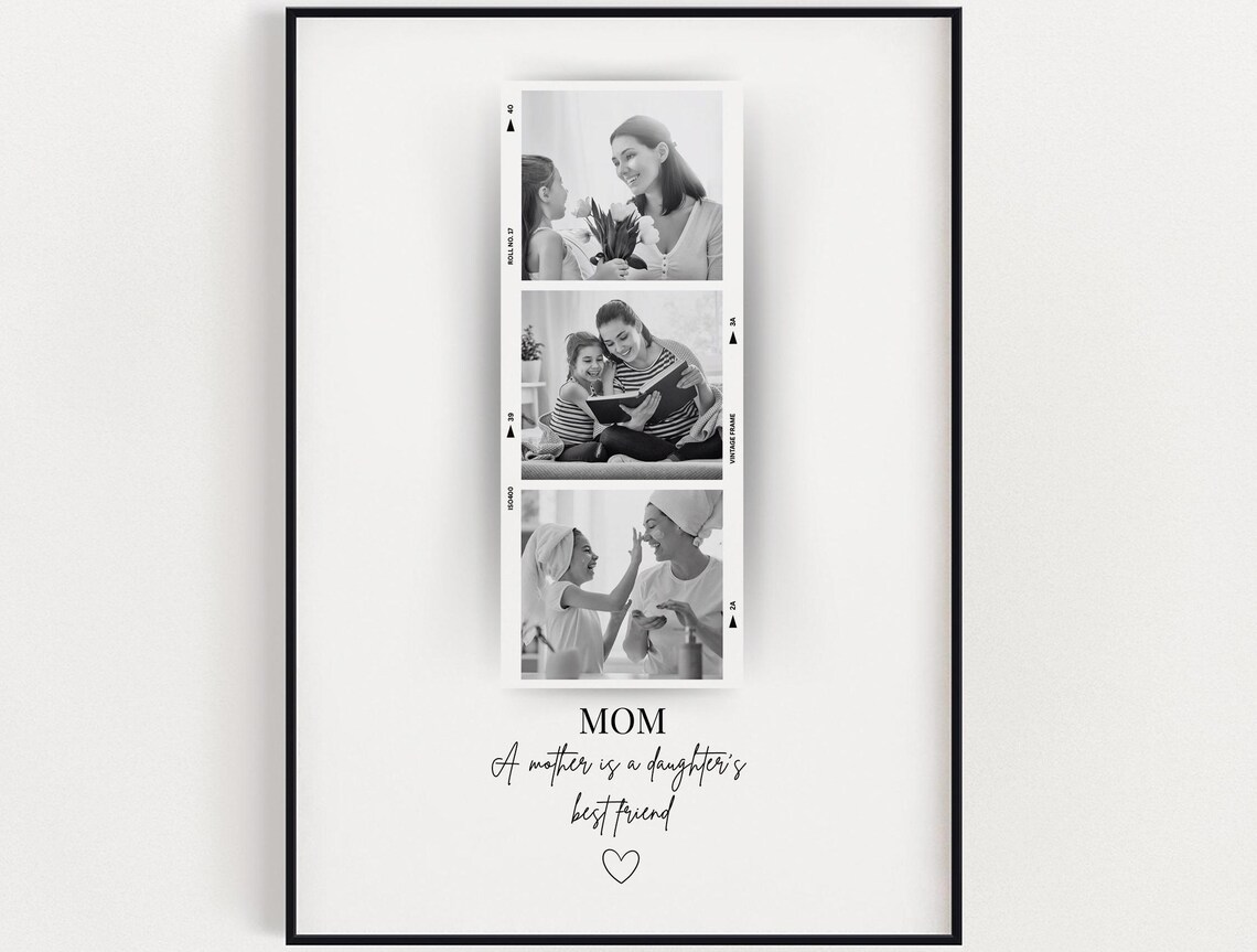 Mom Photo Film Strip Best Friend Quote Mothers Day Gift Poster