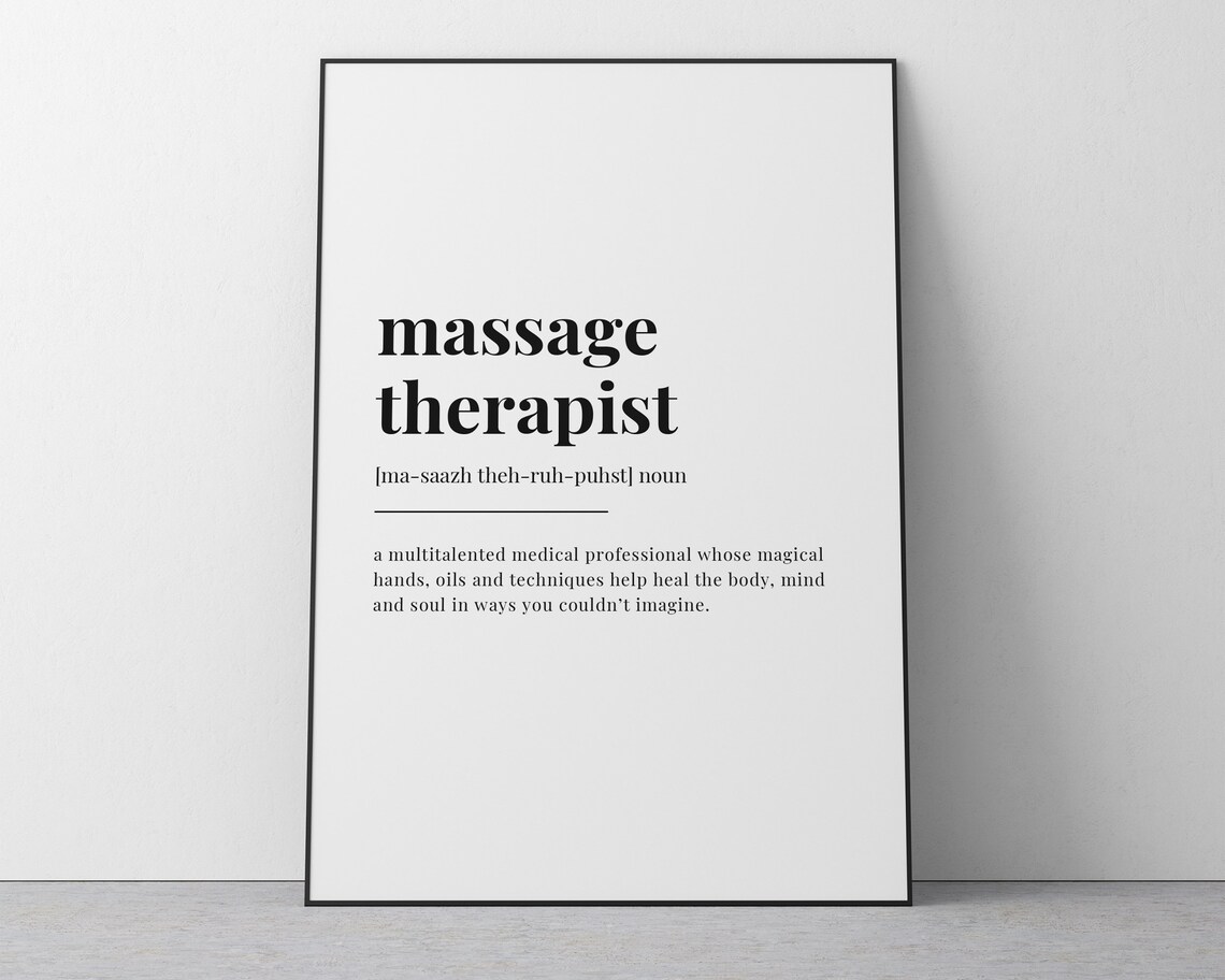 Massage Therapist Definition, Funny Wall Art Print - Image 2