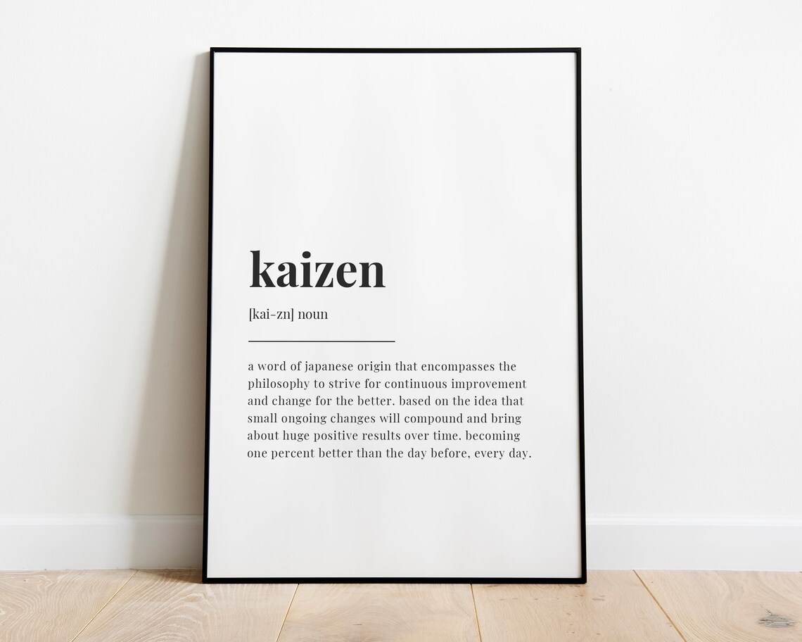 Kaizen Definition Quote Art Print - Image 3