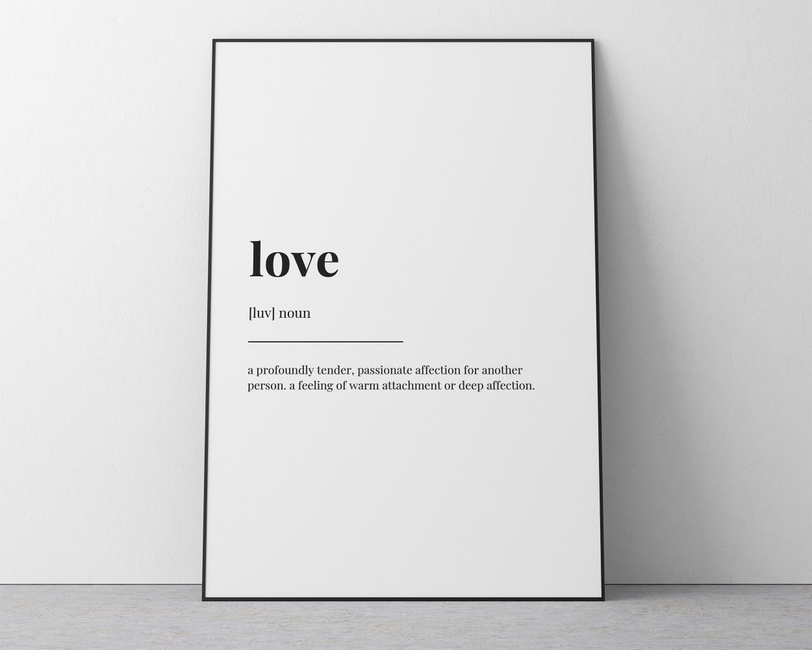 Love Definition Quote Print, Valentine Gift - Image 2