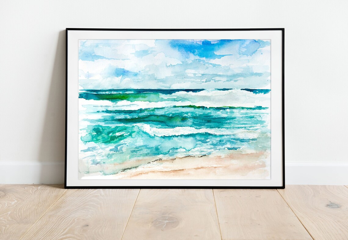 Ocean Seascape Art Print, UK Nautical Painting