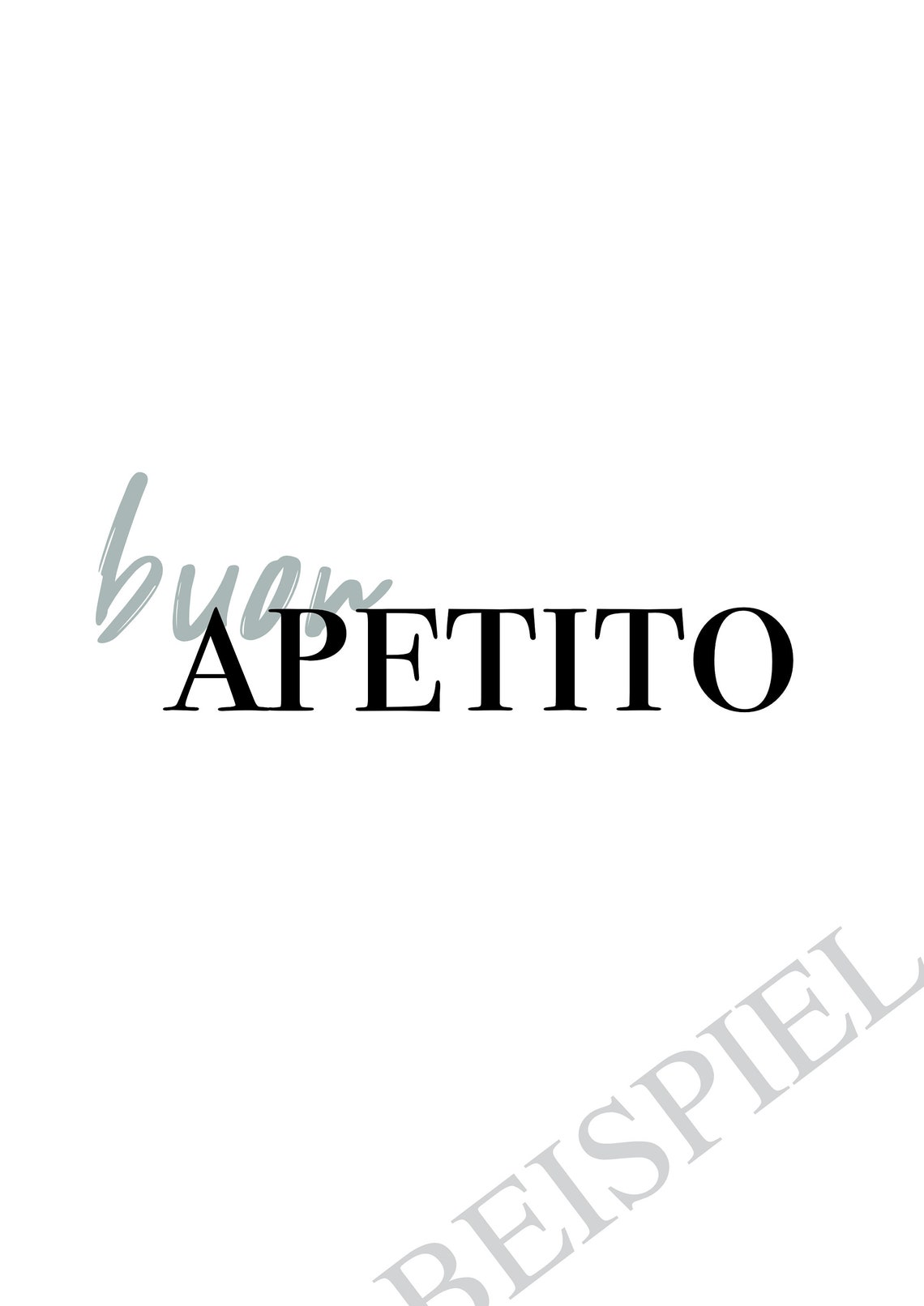 Buon Apetito Italian Dining Quote Minimalist Kitchen Typography Poster - Image 3