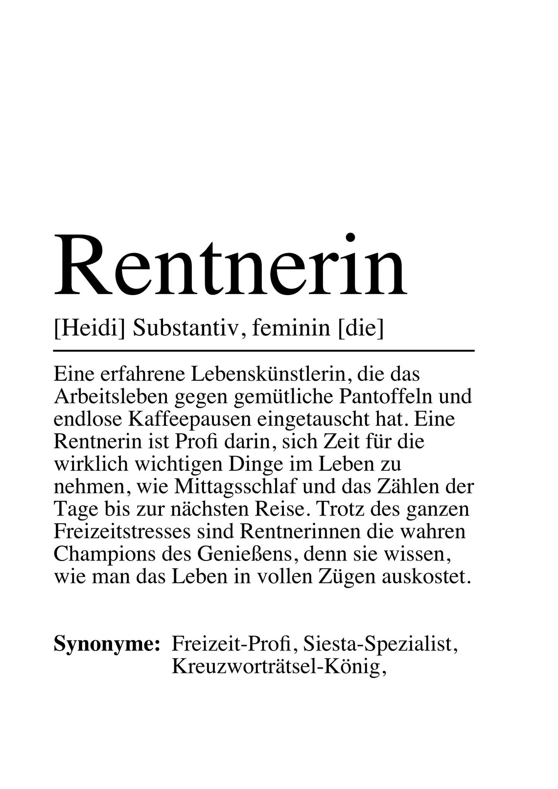Pensioner Definition Poster Gift Retirement Retired Work Colleague - Image 2