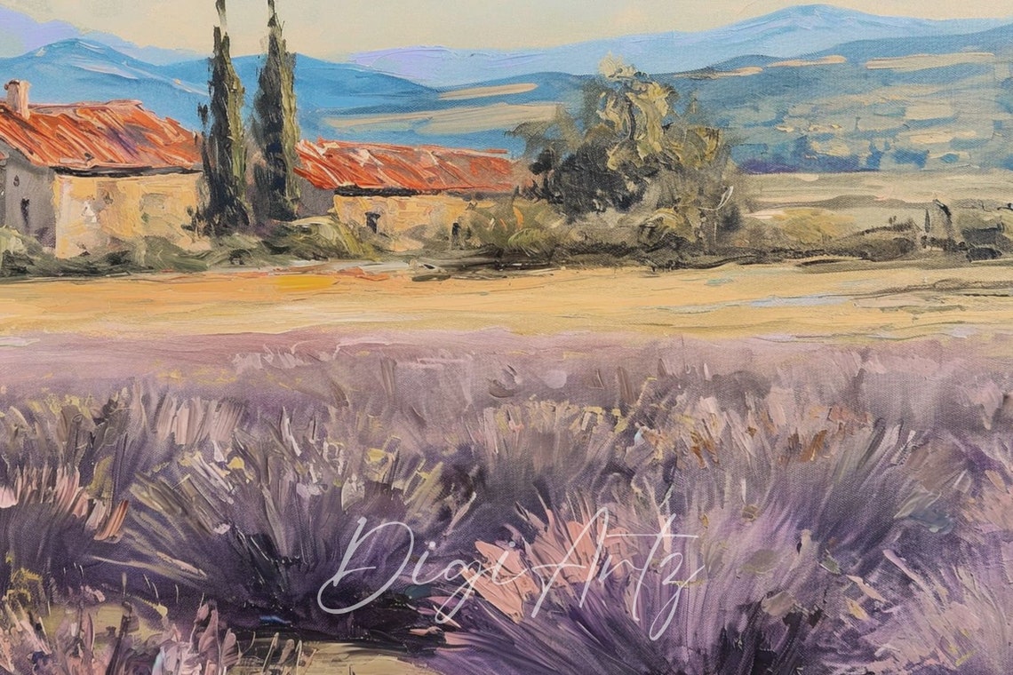 Provence Lavender Field Farmhouse Countryside Landscape Poster - Image 5