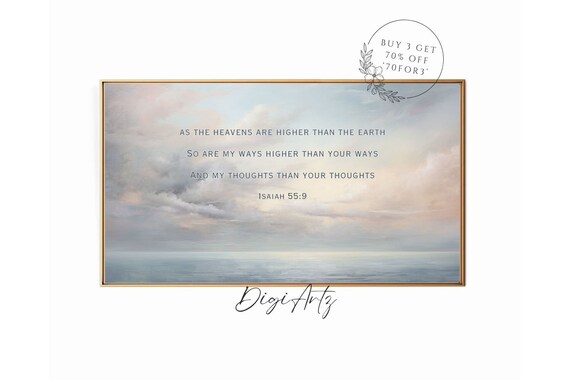 Isaiah 55 My Ways Higher Ocean Sky Scripture Christian Poster