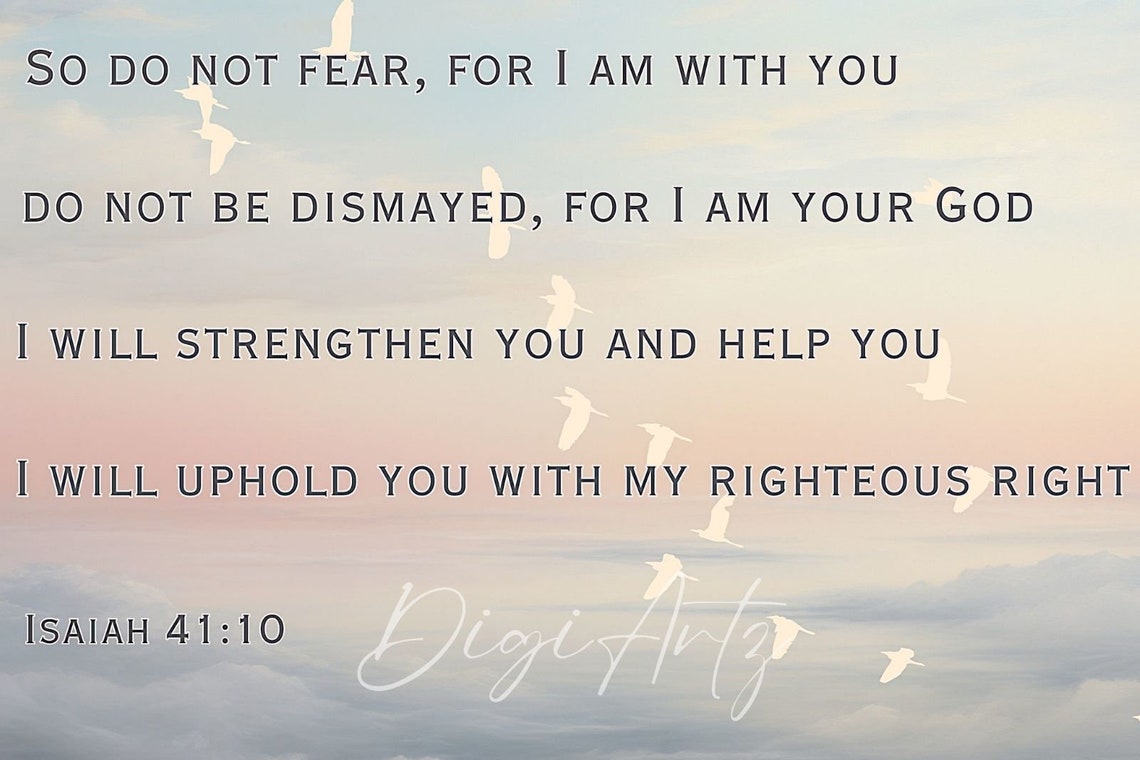 Isaiah 41 10 Do Not Fear Sunrise Birds Christian Scripture Poster - Image 5