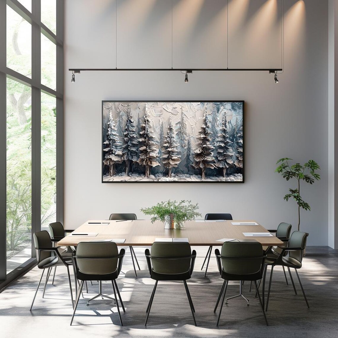 Textured Winter Forest With Snow-Covered Trees - Image 3