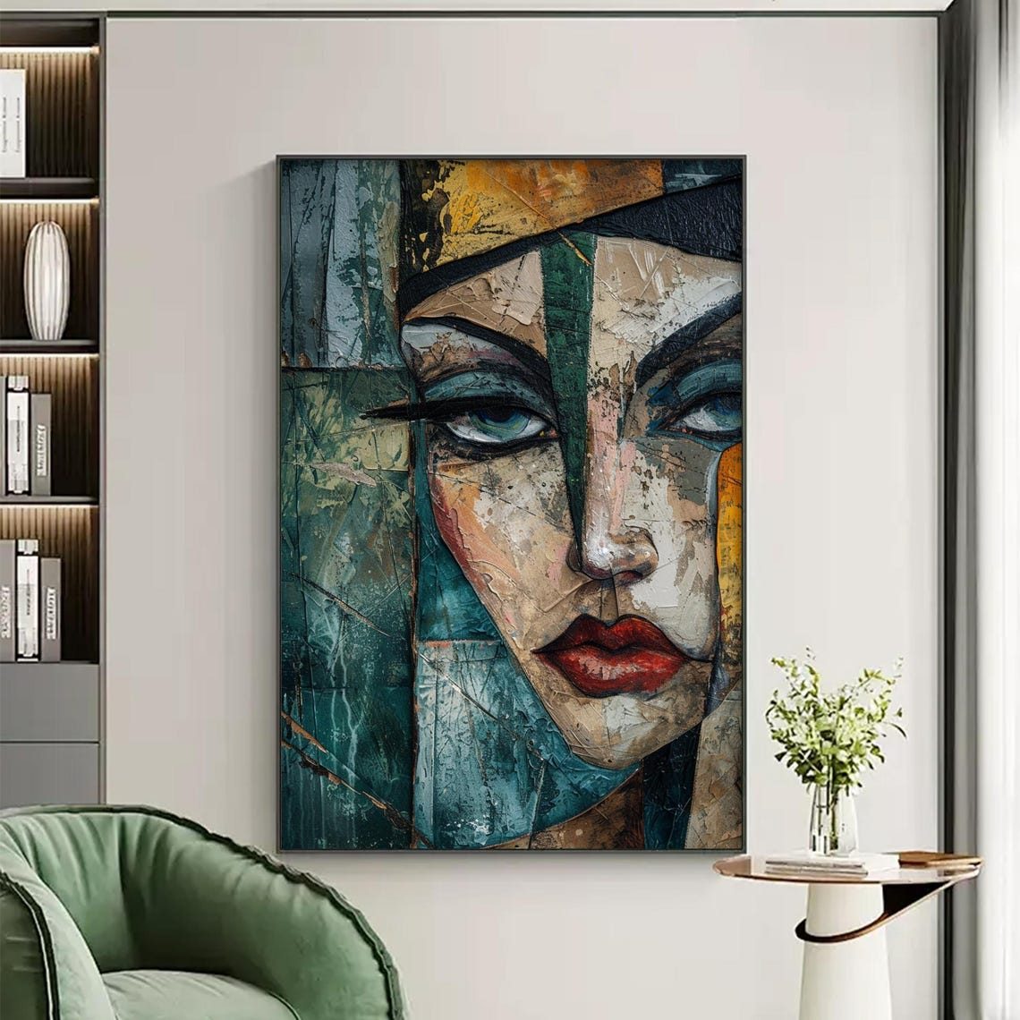 Abstract Female Model Oil Painting On Original Pretty Girl Painting Large Portrait Wall Art Custom Painting Bedroom Wall Decor - Image 4