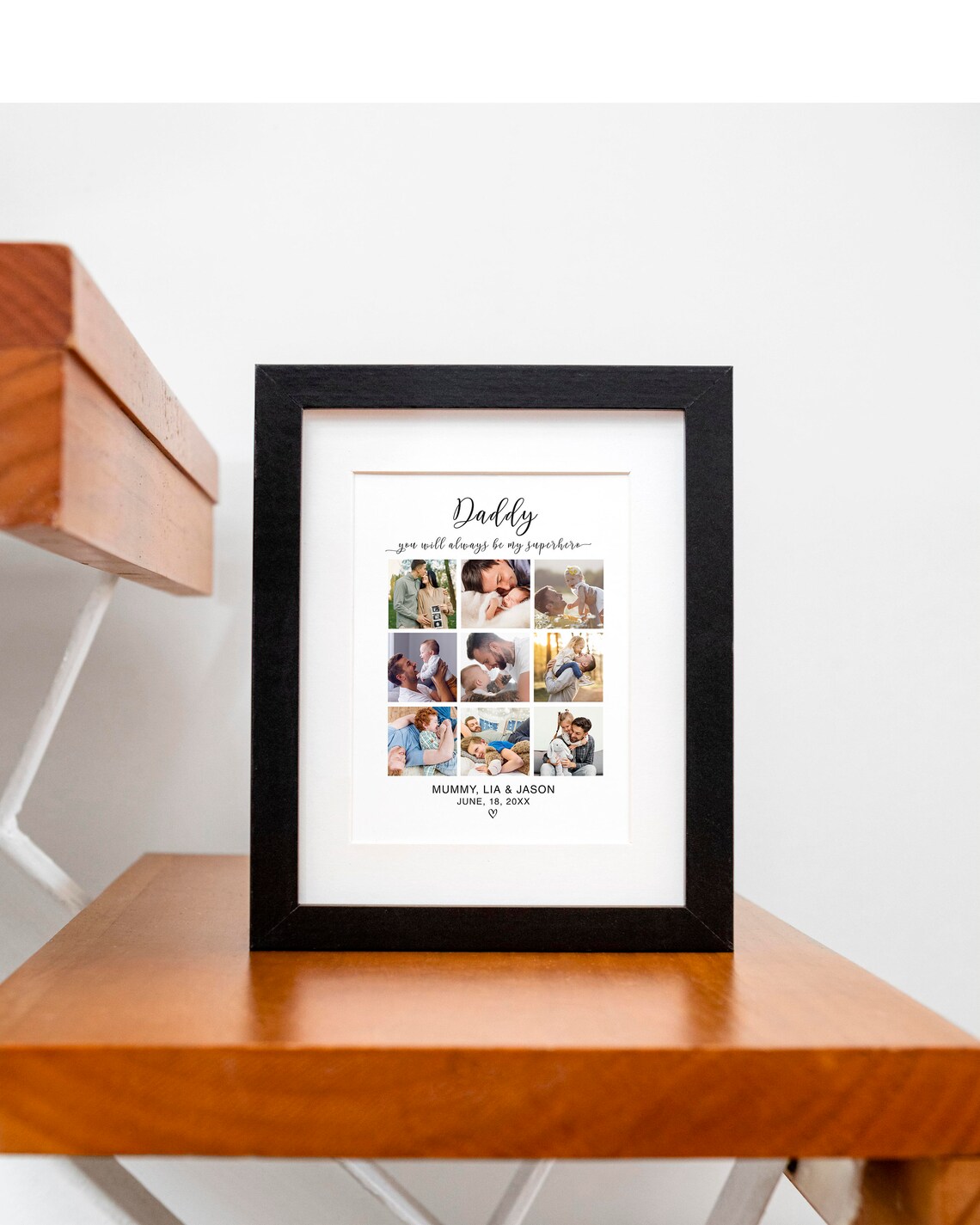 Editable Dad Photo Collage, Father’s Day Gift - Image 4