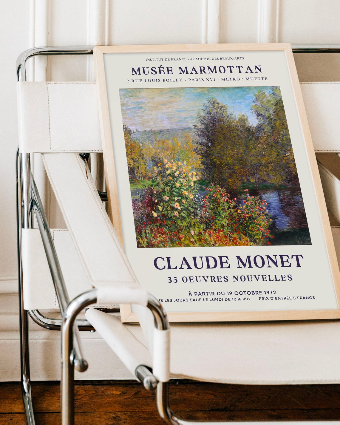 Monet Garden Corner in Montgeron 1972 Museum Exhibition Poster - Image 2