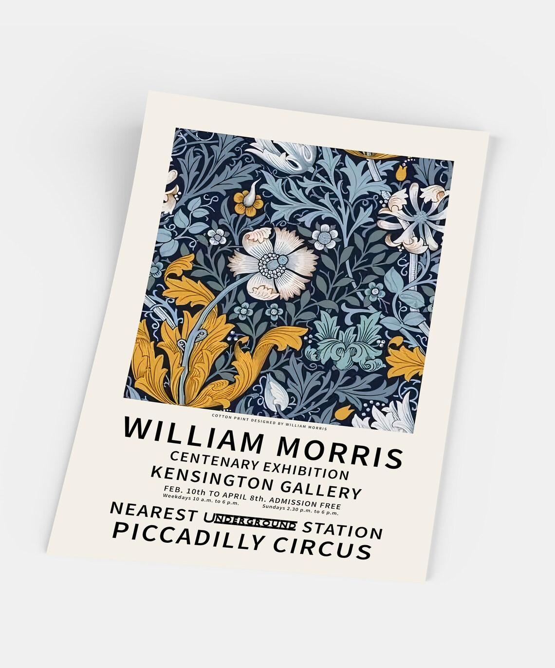 William Morris Flower Motifs Exhibition Poster - Image 5
