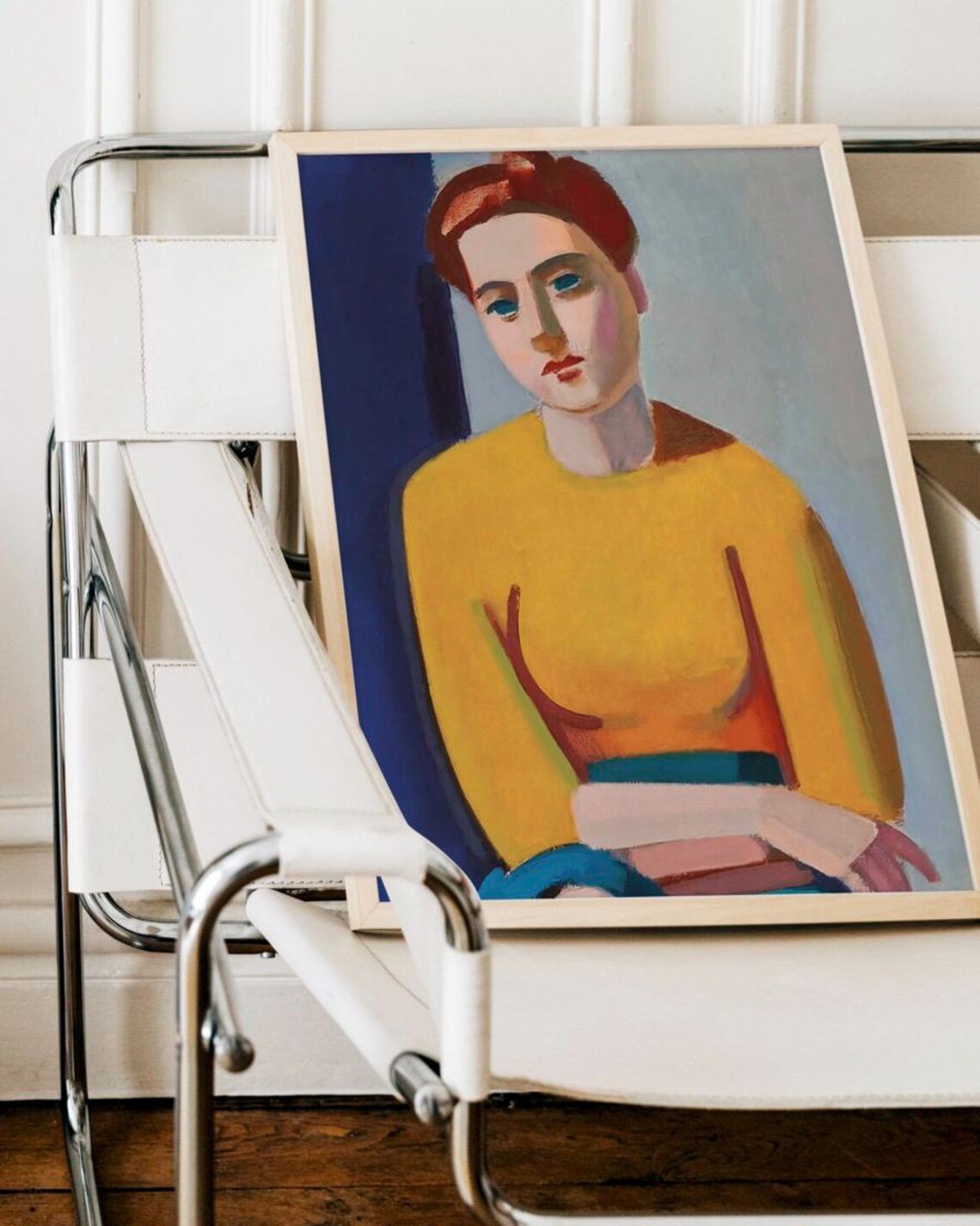 Lundstrom Portrait of Hanne Hansen, Cubism Art Print - Image 3