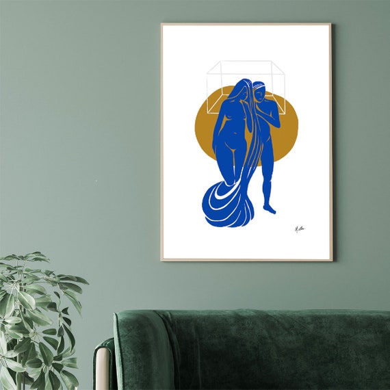 Nude Poster Matisse Inspired By Michelle Macnamara Impressionism Fine Art Print On Museum Quality Paper