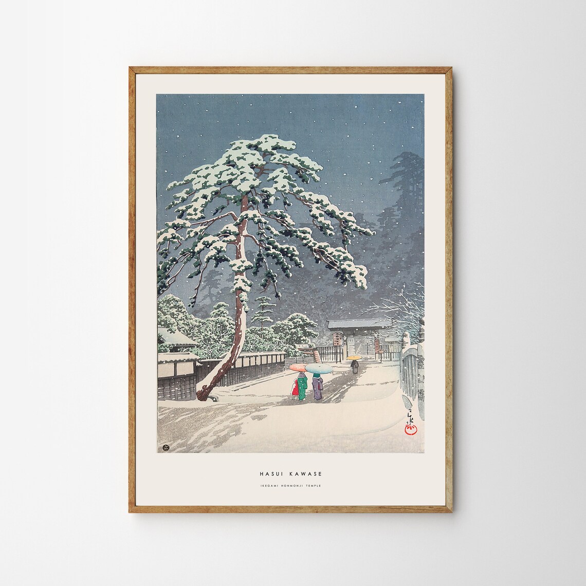 Hasui Kawase Japan Temple Under the Snow Poster - Image 4