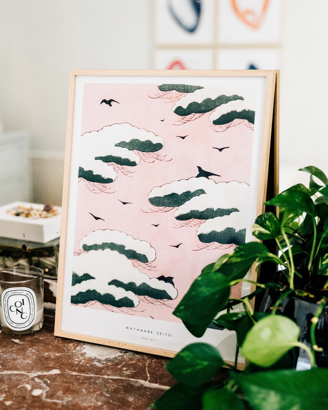 Japanese Print Pink Sky Bird Poster, Watanabe Seitei - Image 5