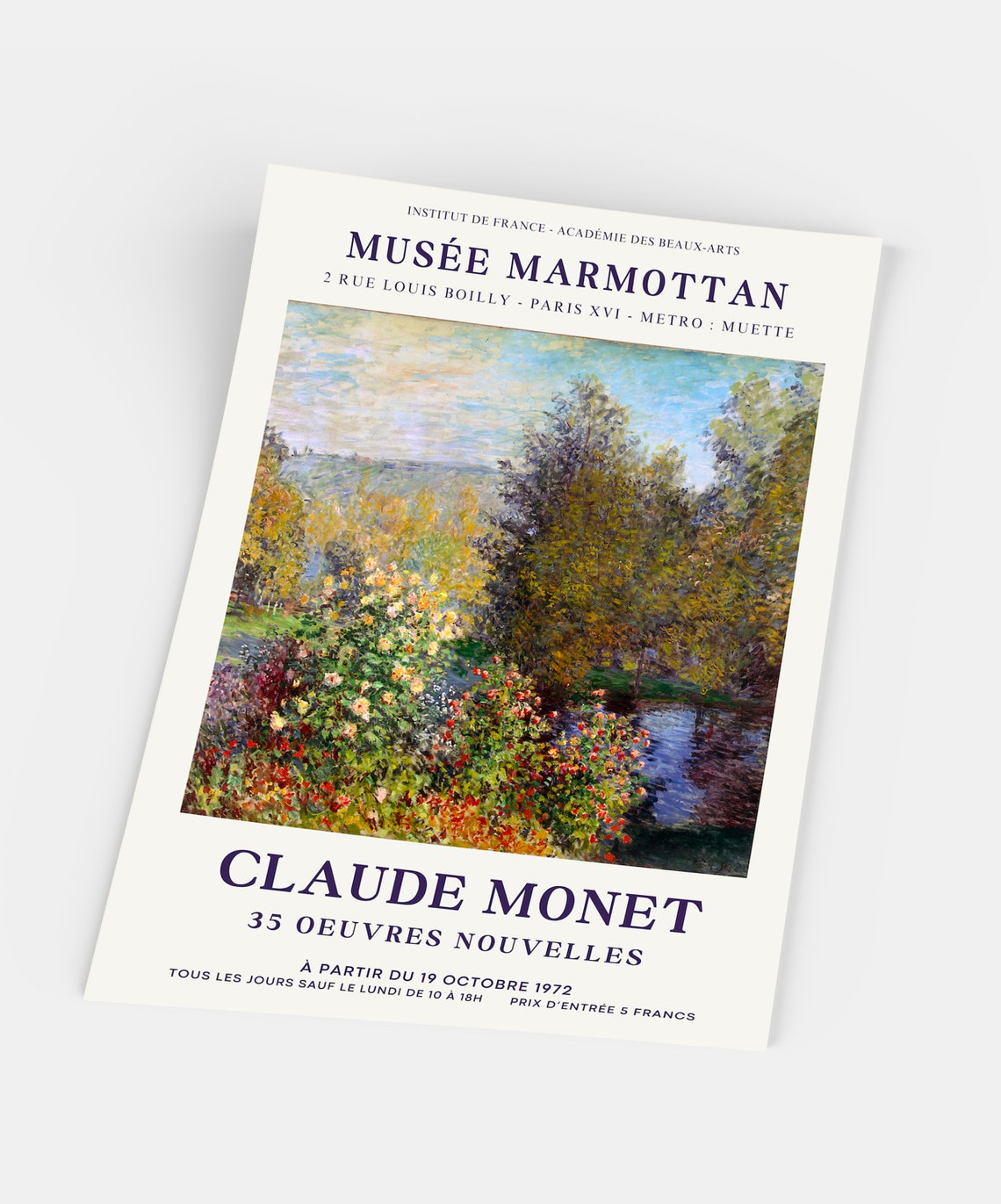 Monet Garden Corner in Montgeron 1972 Museum Exhibition Poster - Image 5