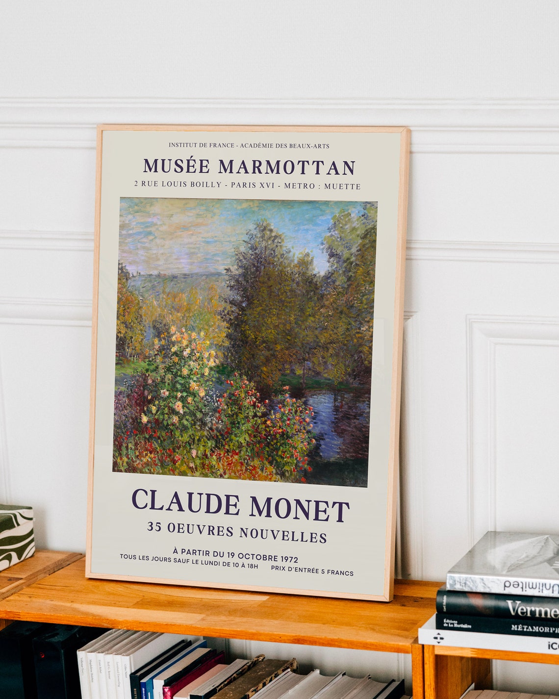 Monet Garden Corner in Montgeron 1972 Museum Exhibition Poster - Image 3