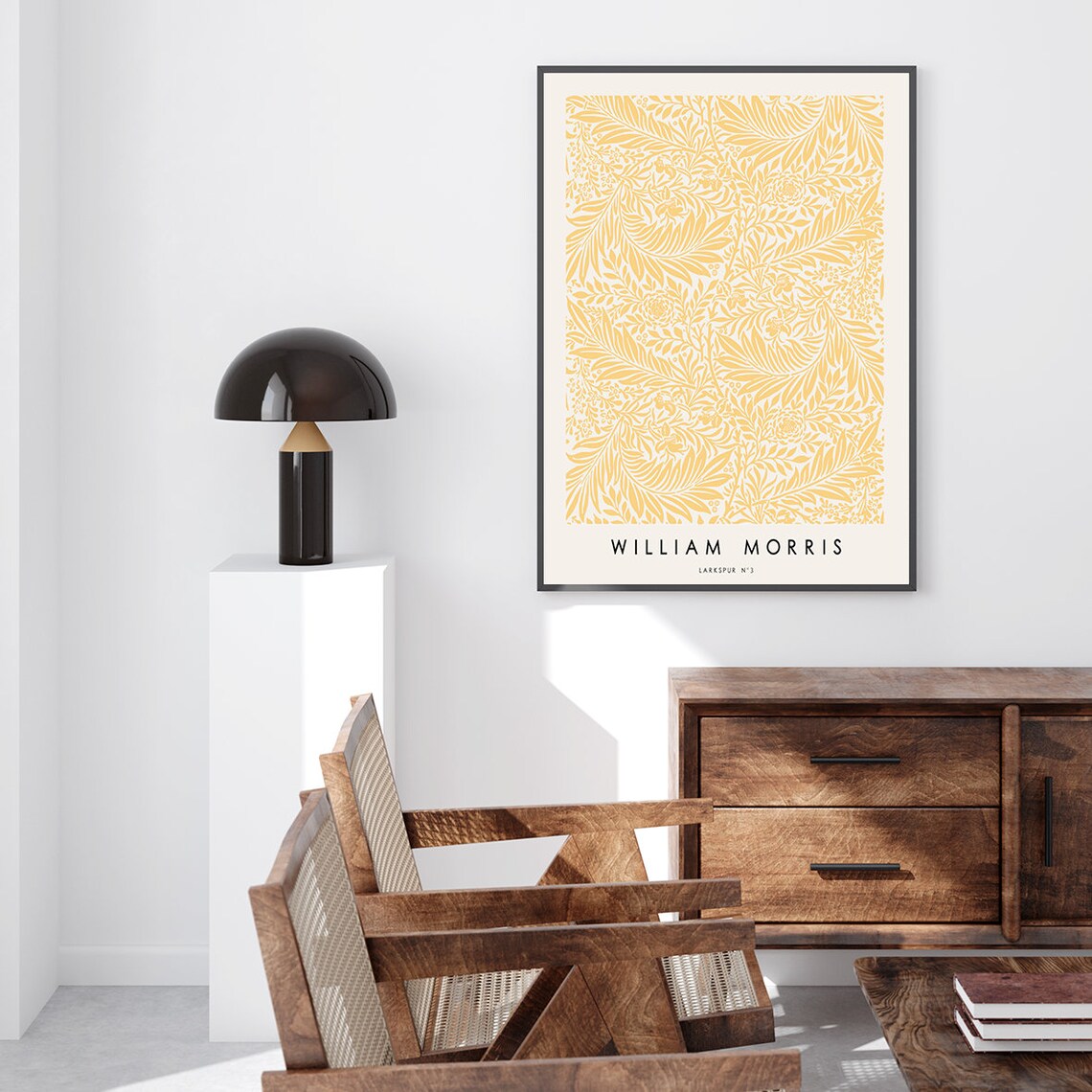 William Morris Larkspur Art Nouveau Flower Poster - Image 3