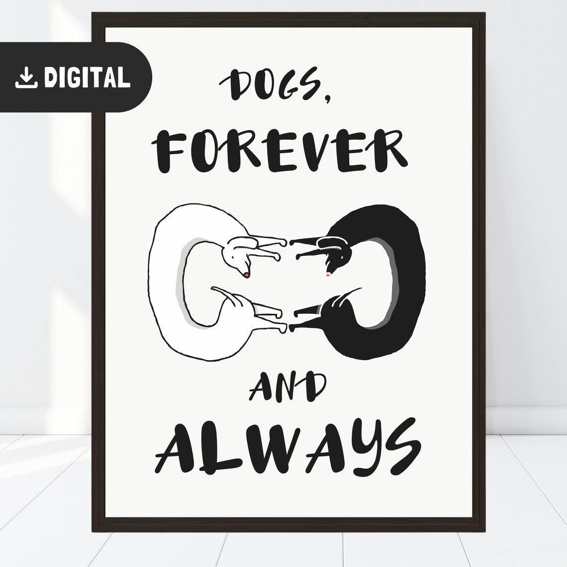 Cute Dog Wall Art Funny Dog Poster Home Decor Dogmom Gift Doglovers Poster Room Decor Dog Mom Giftful Dogdad Dog Lover Wall Print Pet