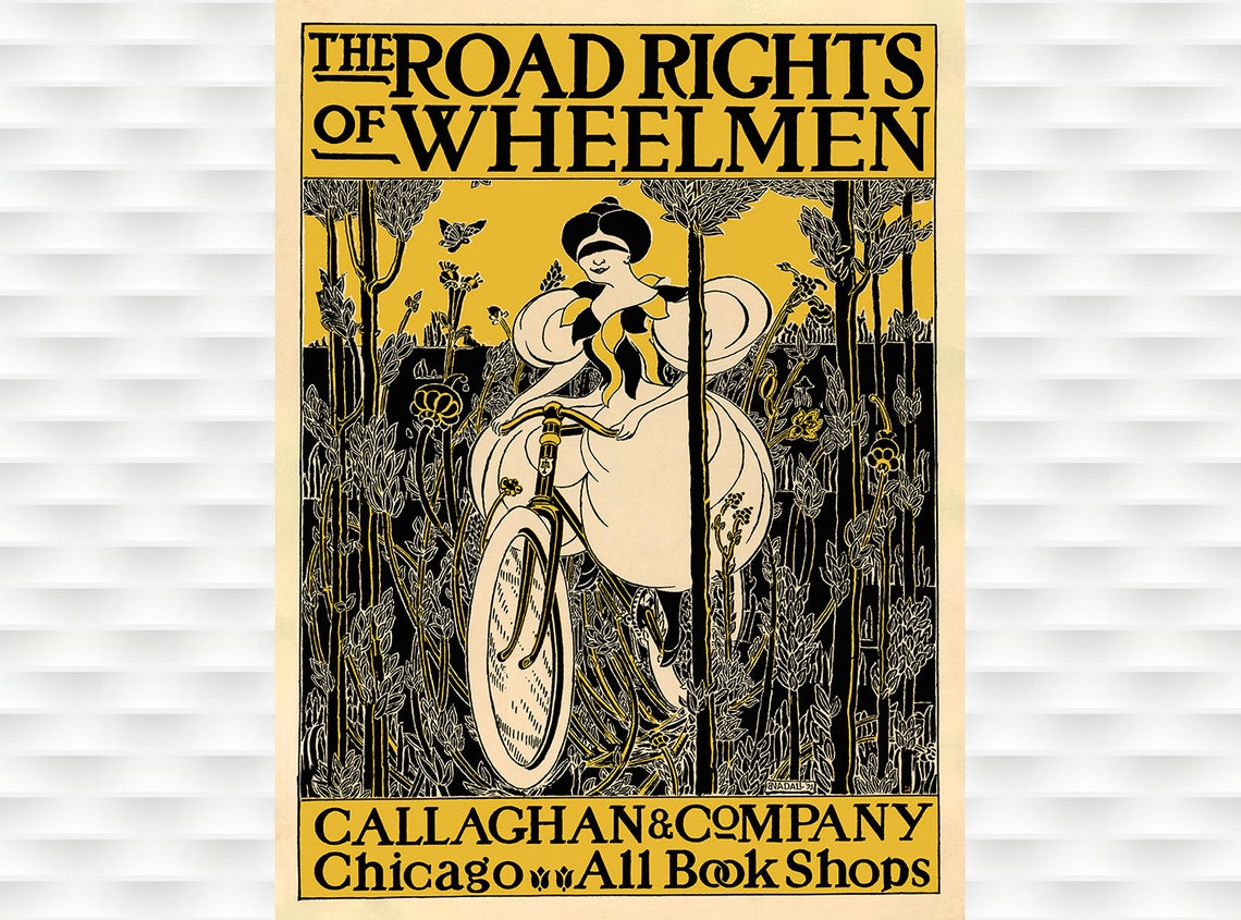 The Road Rights of Wheelmen Vintage Cycling Book Cover Poster