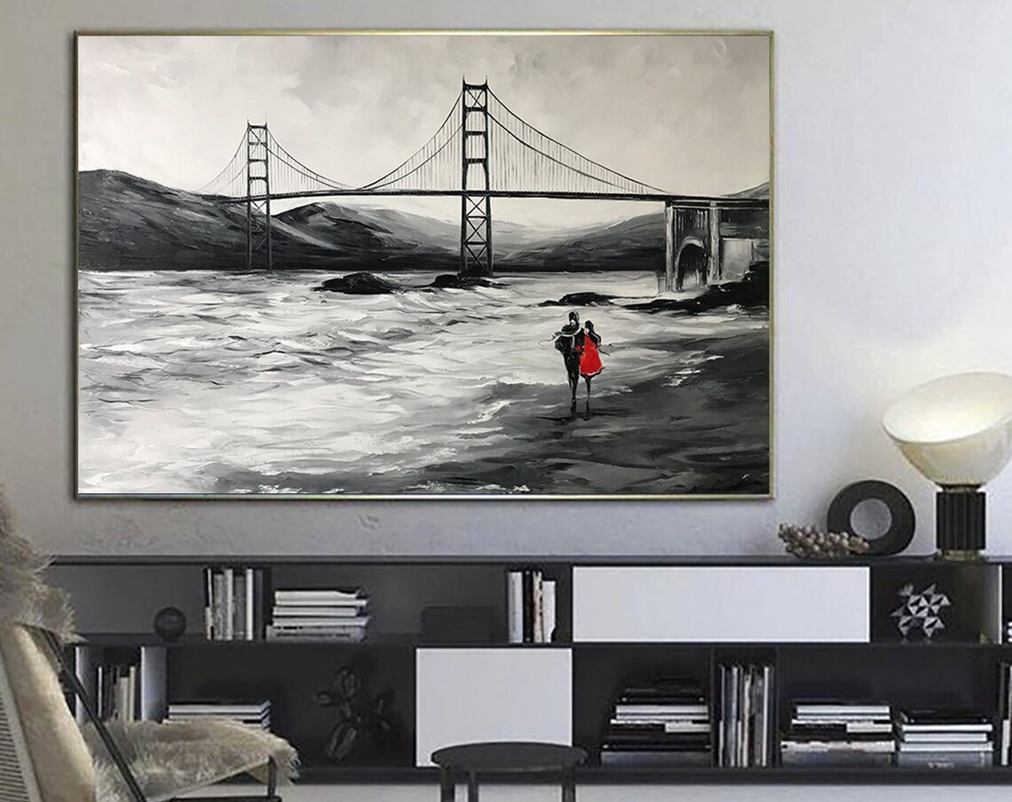 San Francisco Golden Gate Painting, Travel Poster - Image 3