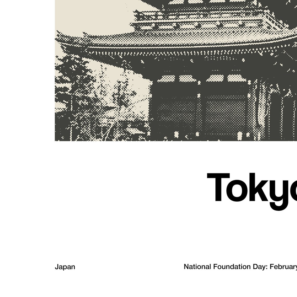 Senso Ji Tokyo Japan Minimalist Poster Gift - Image 2