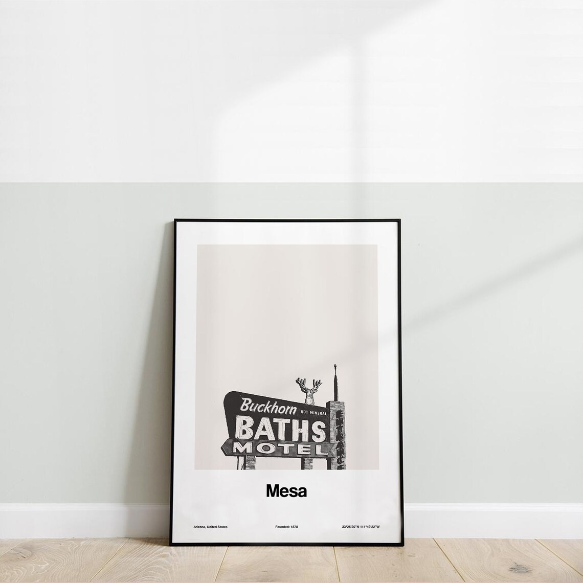Buckhorn Baths Motel Mesa Arizona Travel Poster - Image 4