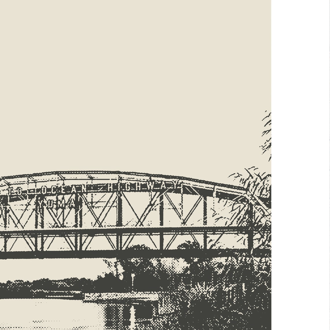 Yuma Arizona Custom City Travel Poster, Ocean to Ocean Bridge - Image 3