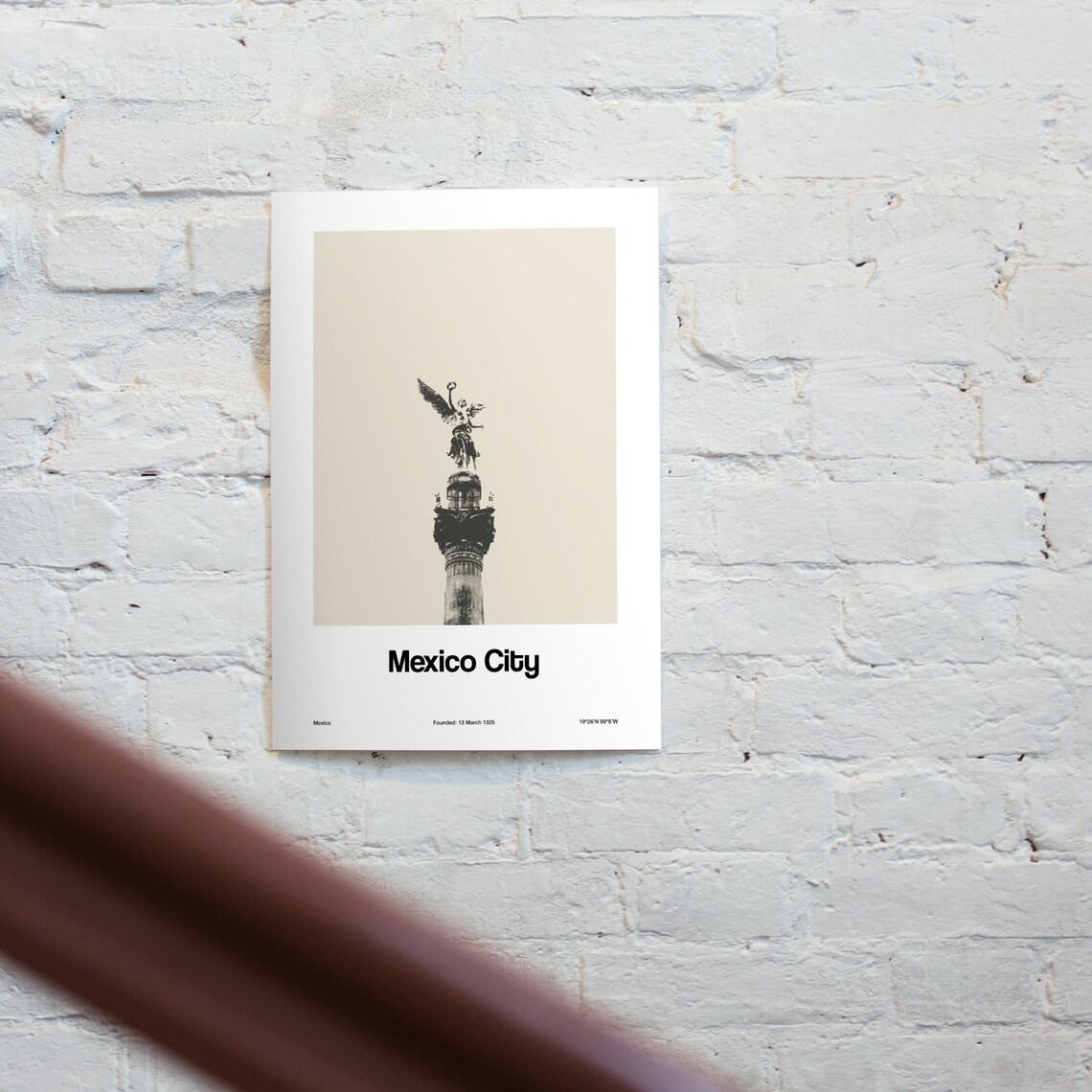 Mexico City Minimalist Travel Poster, Independence Monument - Image 2