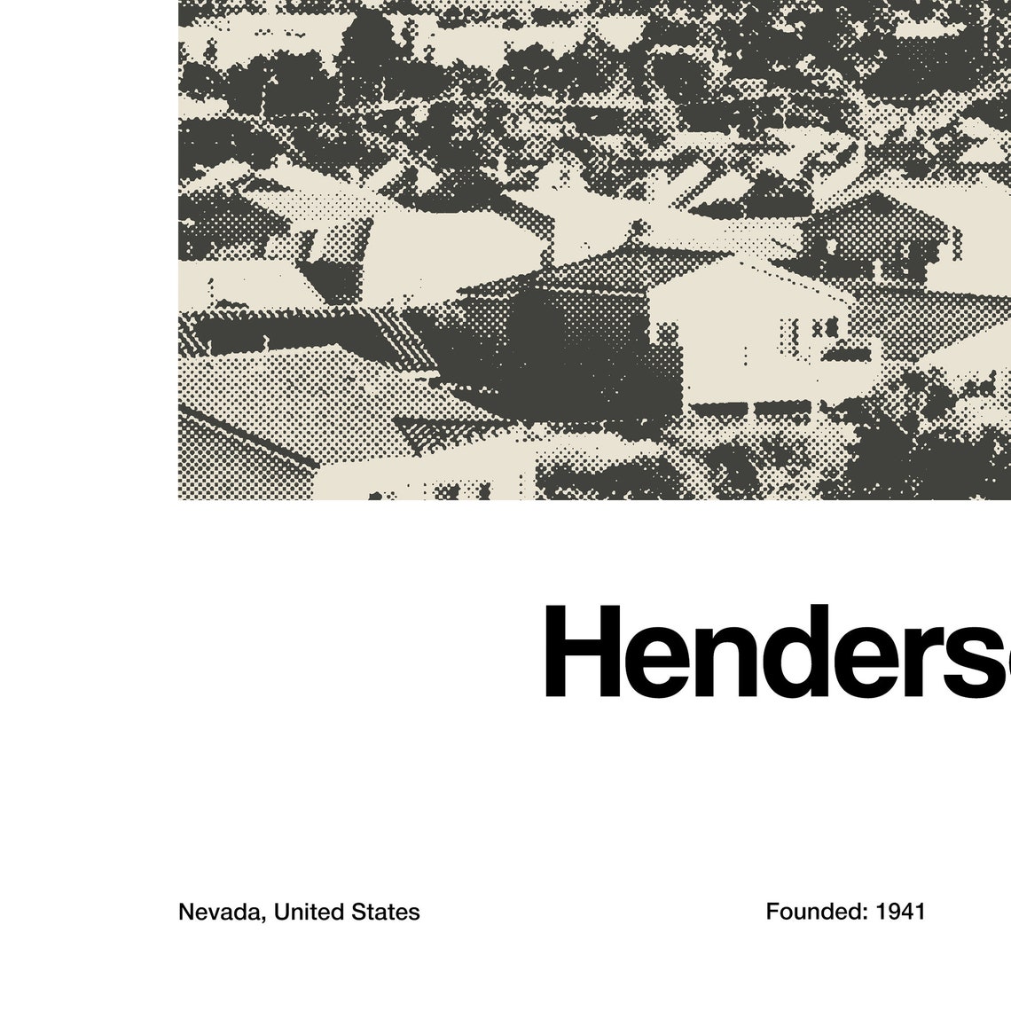 Henderson Nevada Minimalist Poster, City Print - Image 3