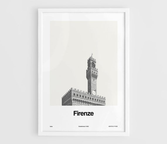 Florence Palazzo Vecchio Minimalist Travel Poster