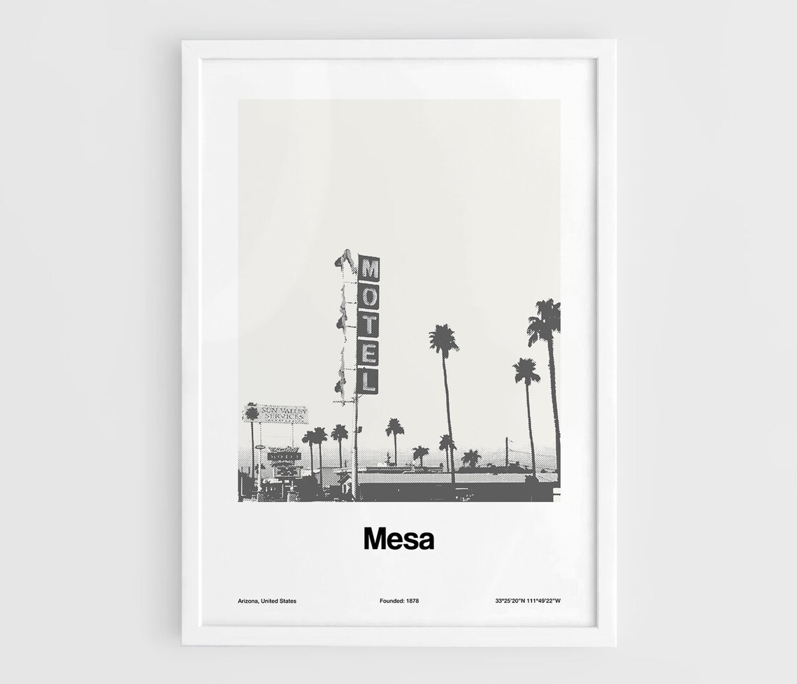 Mesa Arizona Starlight Motel Diving Lady Sign, Poster