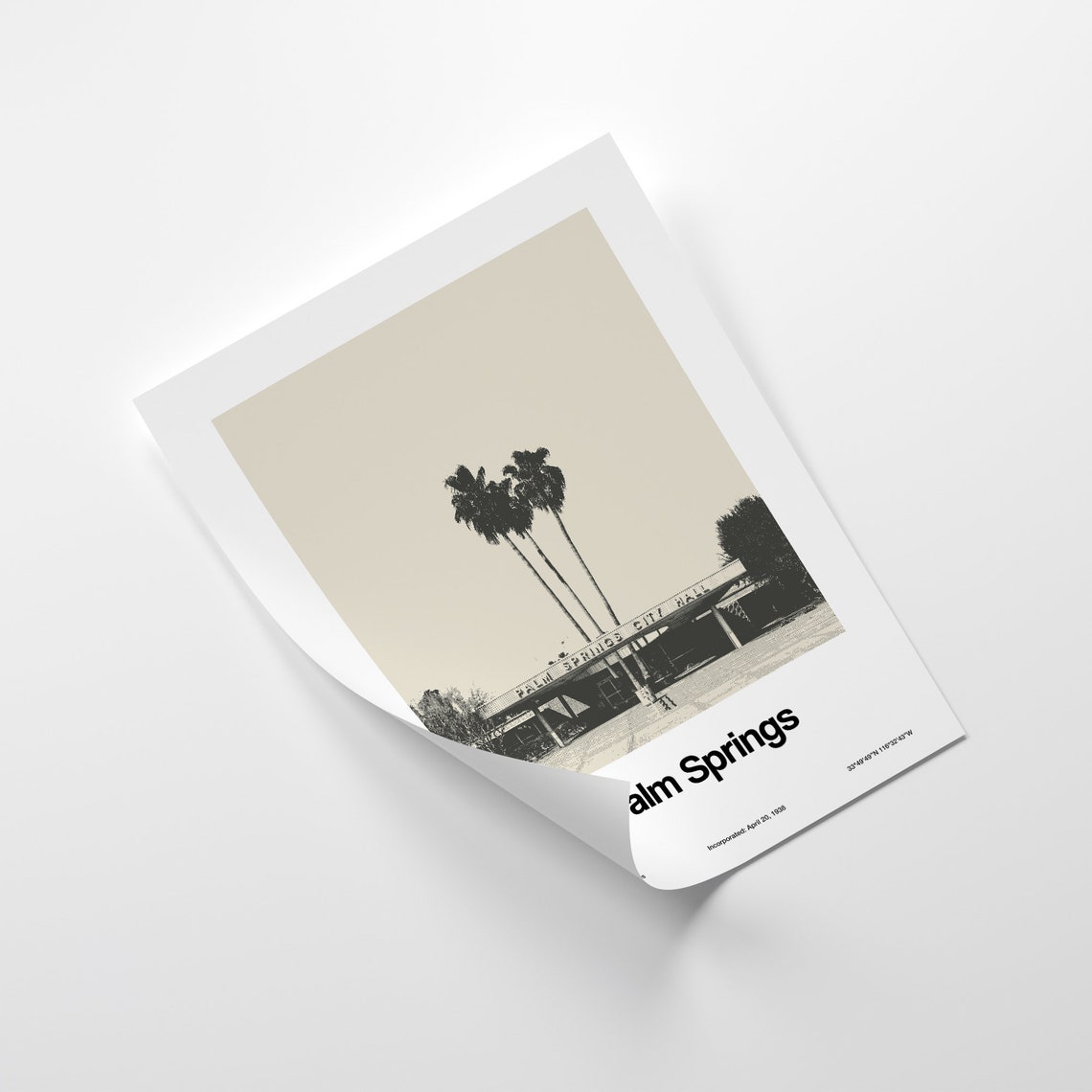 Palm Springs, California Minimalist Travel Poster - Image 2