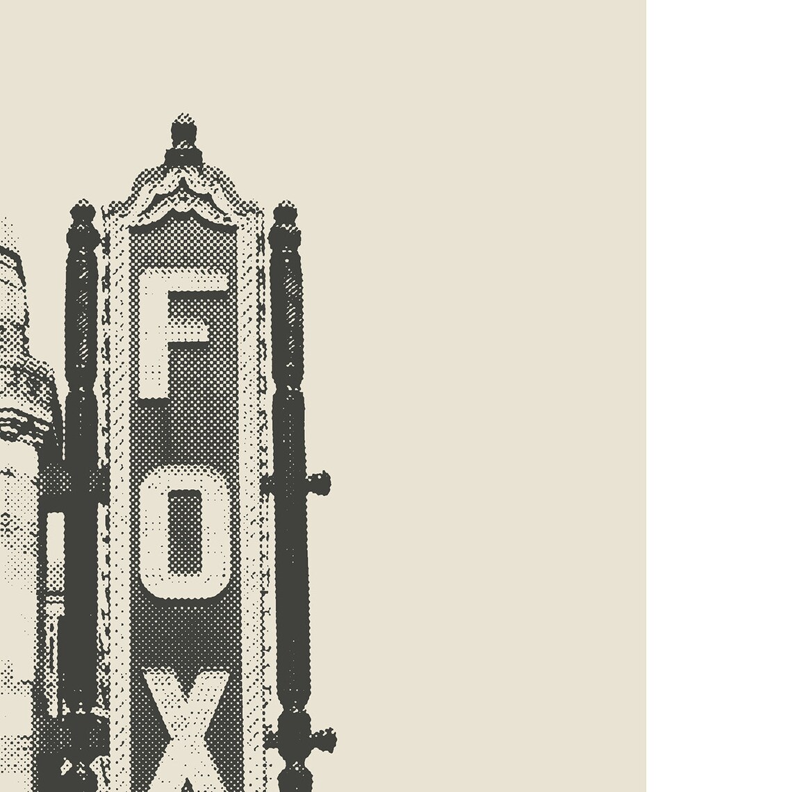Atlanta Georgia Midtown Fox Theatre Skyline Travel Poster - Image 2