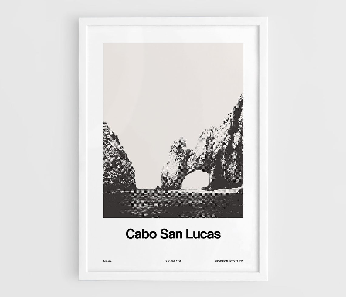 Cabo San Lucas Poster, Minimalist Travel Poster