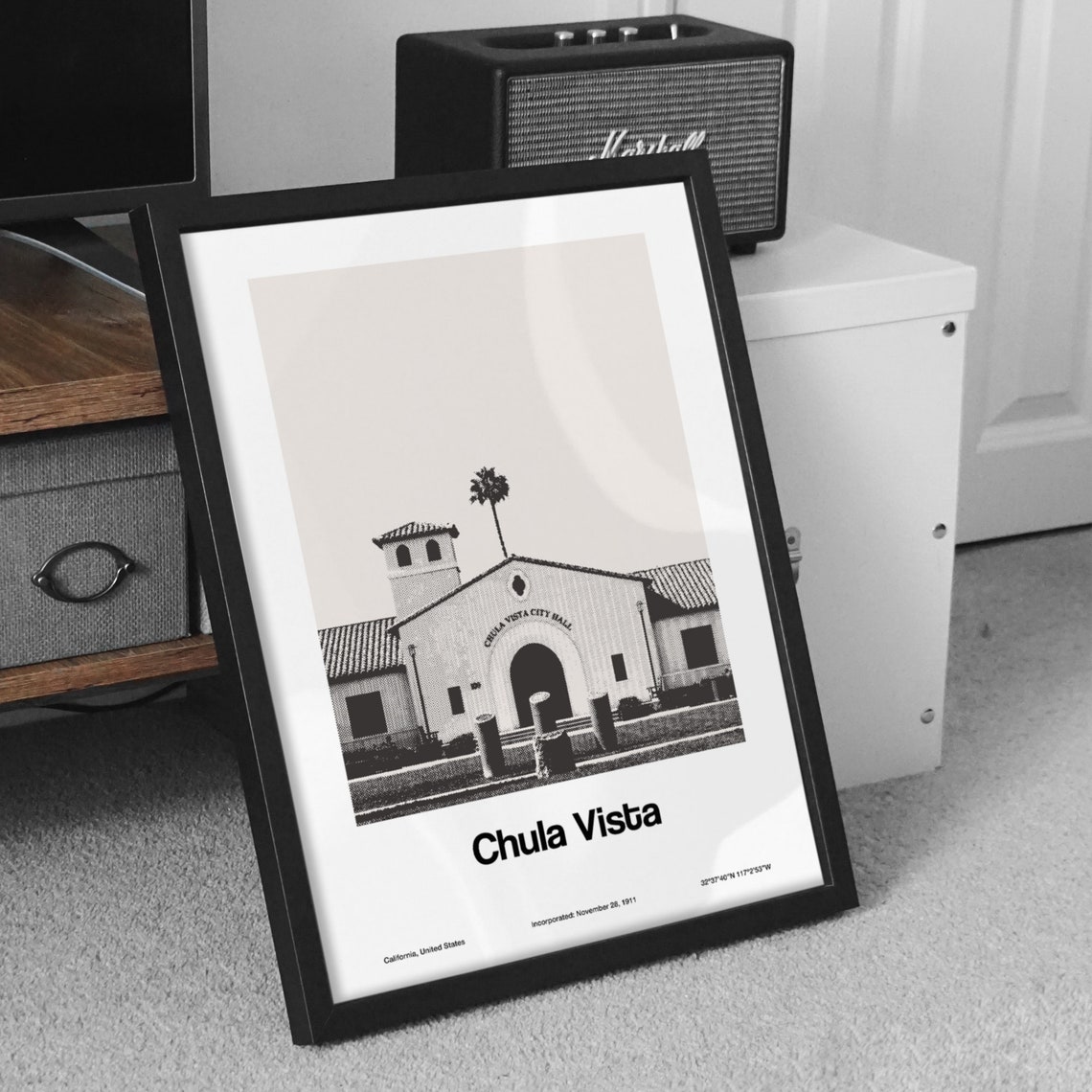 Chula Vista City Hall Minimalist Poster Print - Image 2